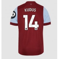 Stroje piłkarskie West Ham United Mohammed Kudus #14 Koszulka Podstawowej 2023-24 Krótki Rękaw